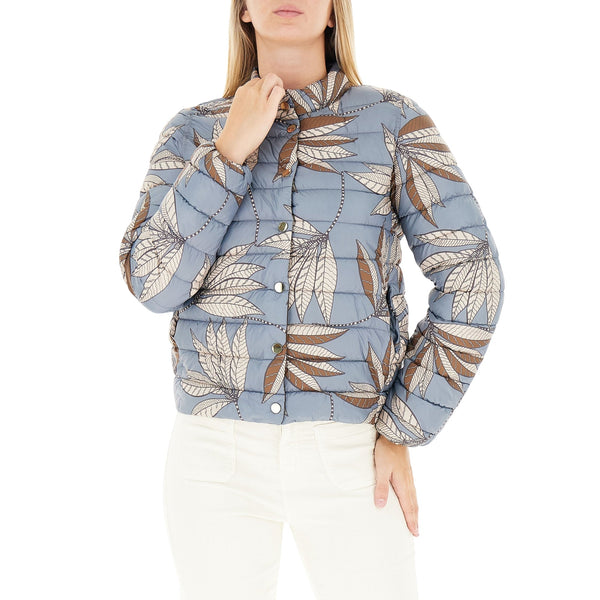 Emme Marella Piumino corto Piumino Donna Corto Fantasia Reversibile 42  - Francavilla Moda